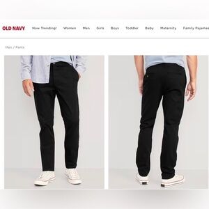 Old Navy Men's Ultimate Slim Black Chinos 28 x 30 with Built-In Flex